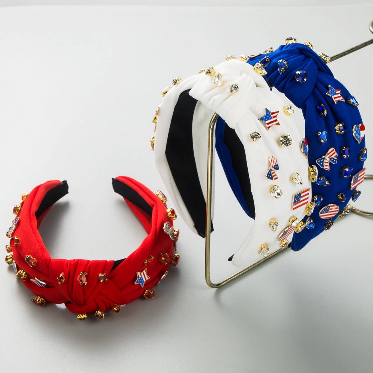 CREATIVE AMERICAN FLAG DIAMOND HEADBAND_CWAHA1254