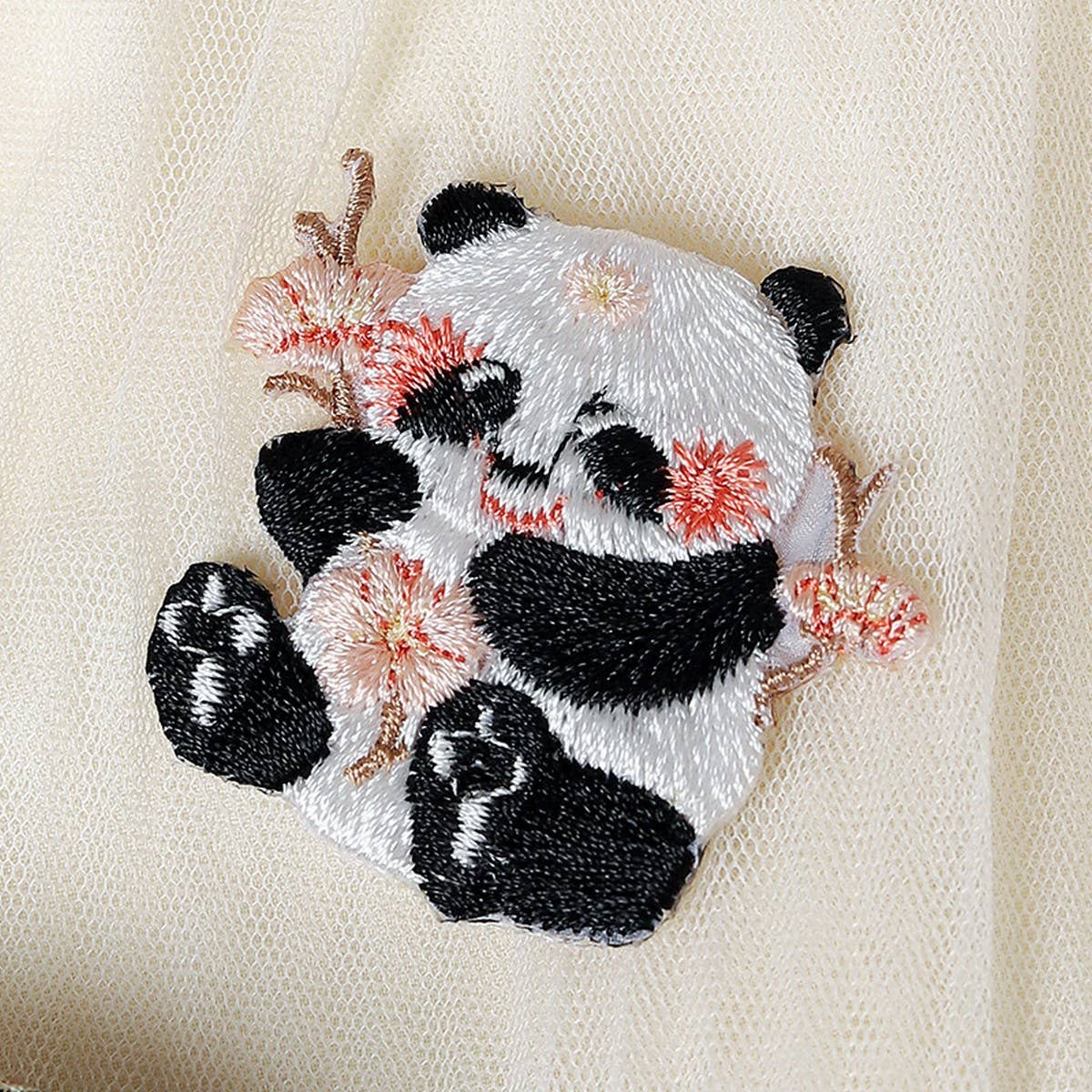 Bamboo & Panda Embroidered Patch for Stain Repair_CWMM5925