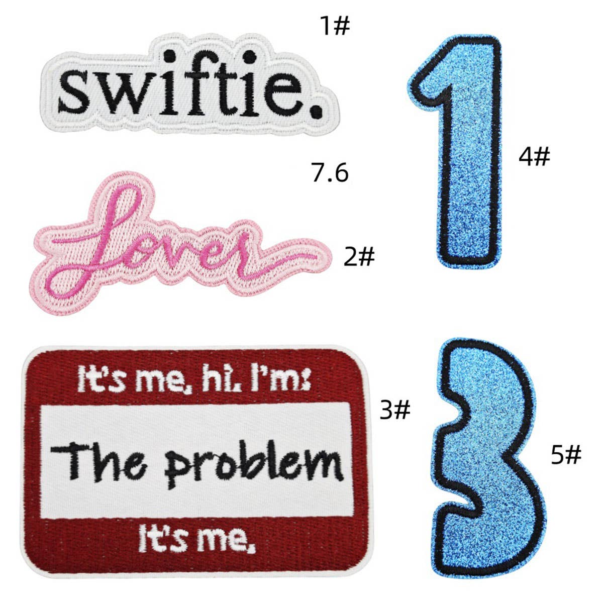 CREATIVE BADGE LETTER EMBROIDERY CLOTH PATCH