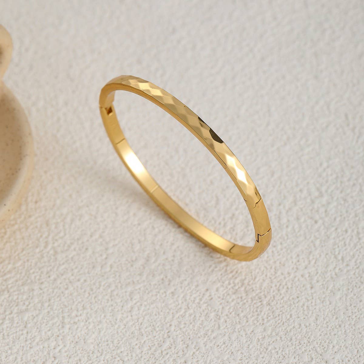 18K GOLD PLATED DIAMOND BRACELET GOLD RETROSTACKING_CWMM3724