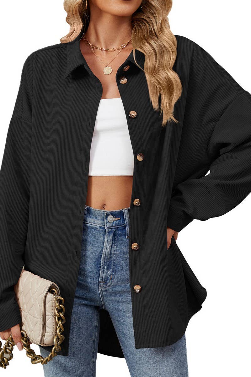 CWOCO0501_NEW COLLAR CASUAL LONG SLEEVED SHIRT JACKET