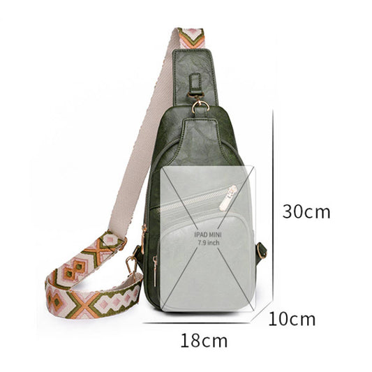 OUTDOOR SPORTS SOLID COLOR MESSENGER BAG CHEST BAG_CWAB2703