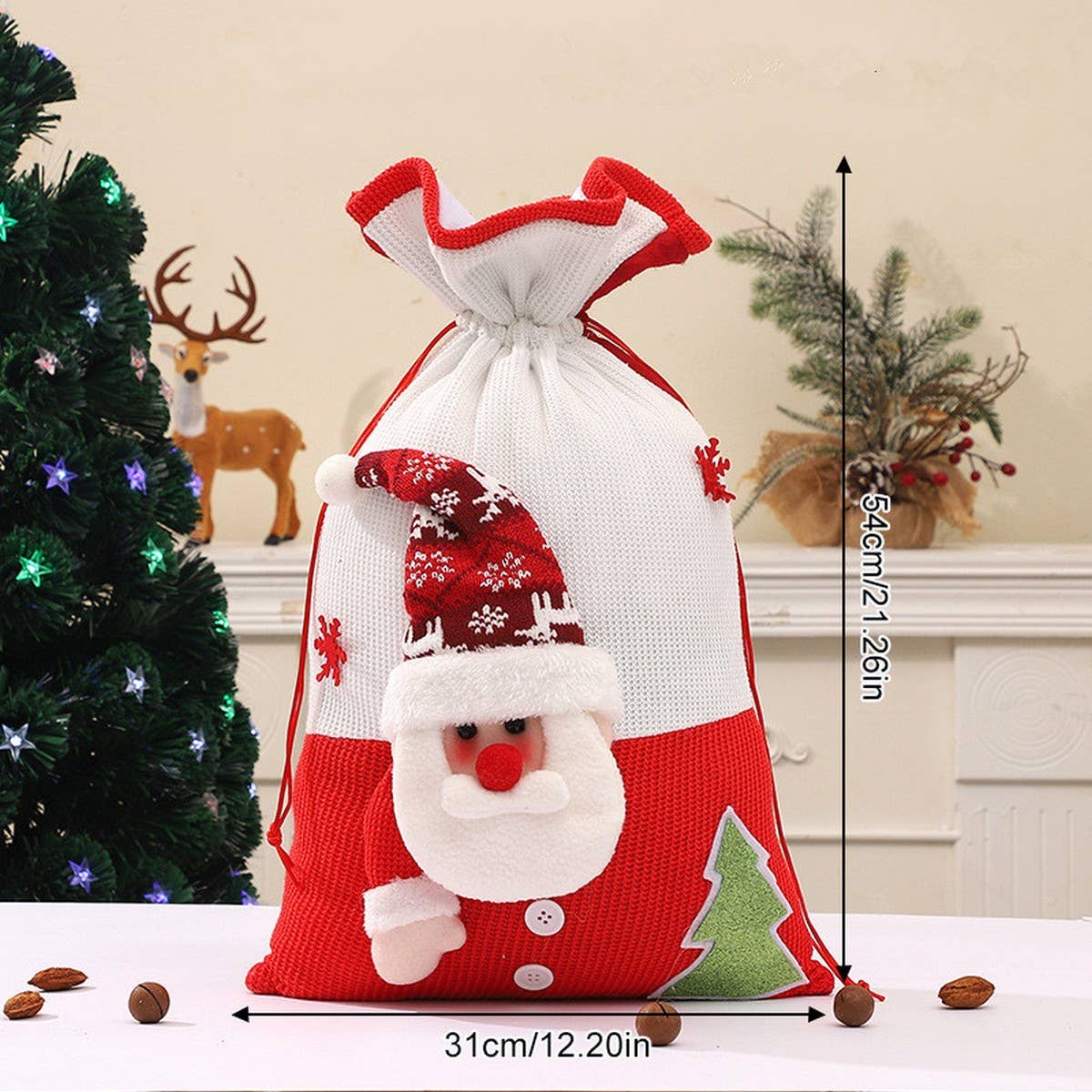 CWMM1749_Christmas Knit Candy Bag Large Bunche Gift Bag