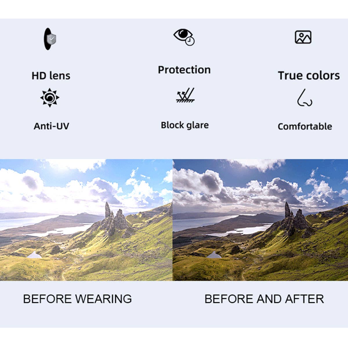 BASIC SIMPLE SQUARE SUNGLASSES_CWASG0089