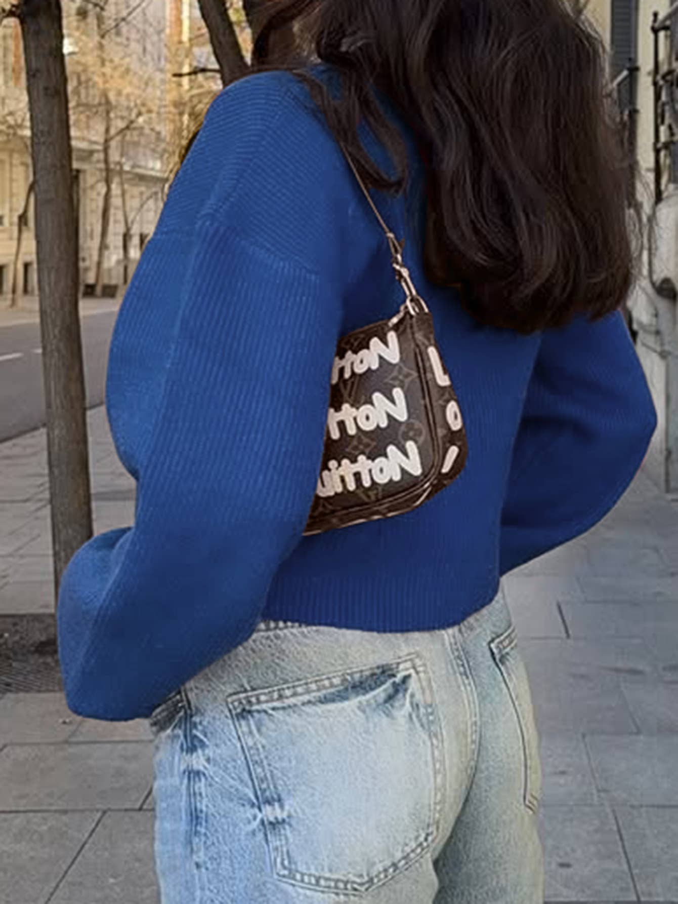 Simple single-breasted woolen long-sleeved coat