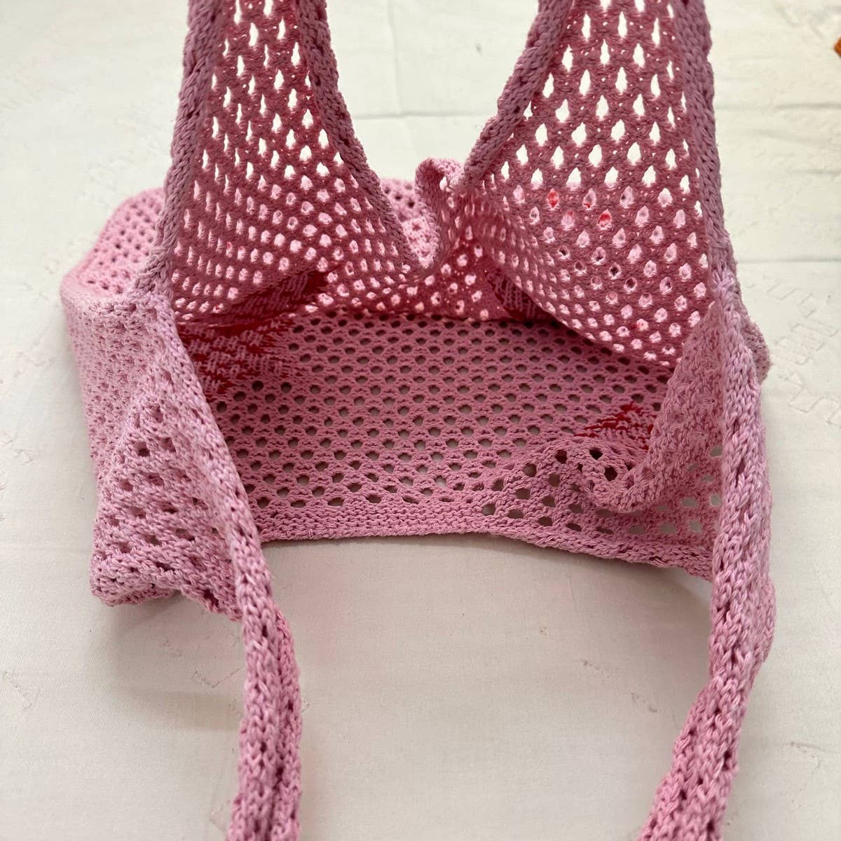 CWAB1957_LOVE STAR PRINTED KNITTED BAG