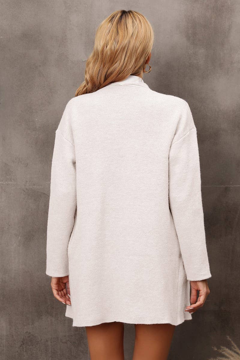 CWOCAL0507_Long Sleeve Casual Open Front Cardigan Sweater