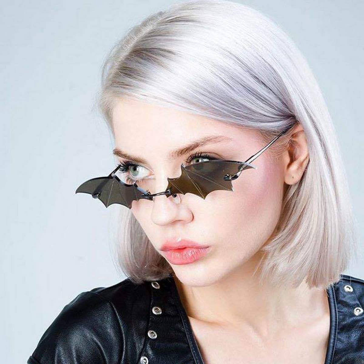 TRENDY FUNNY BAT SHAPE SUNGLASSES