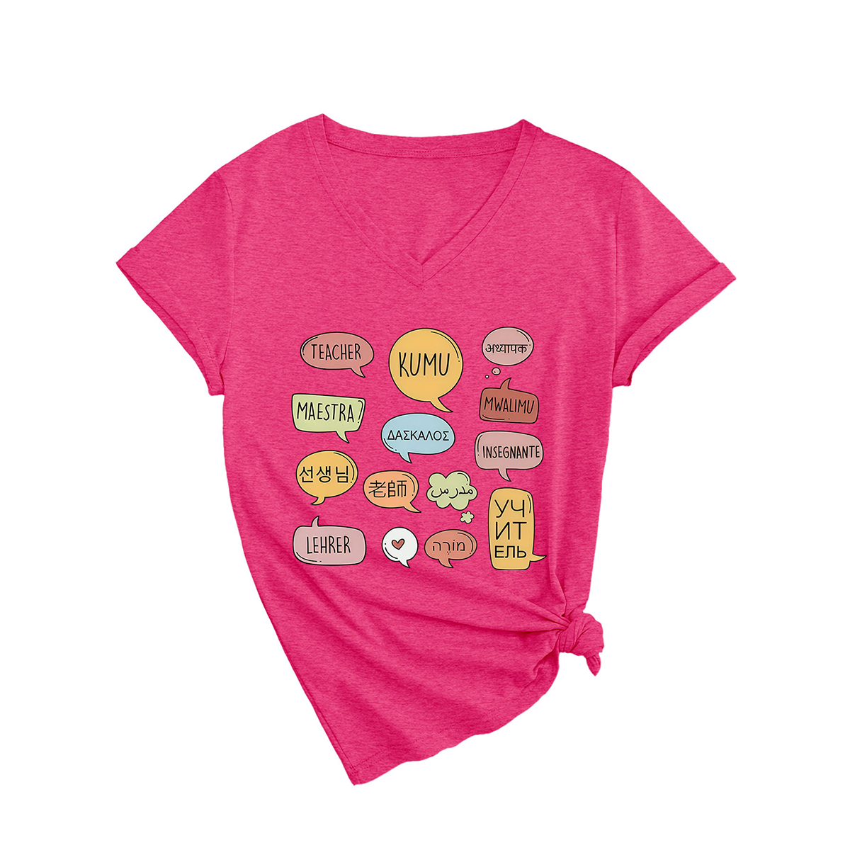 Women??¢s Teaching Tee ??V Neck Teacher Shirt_CWTTSL0478