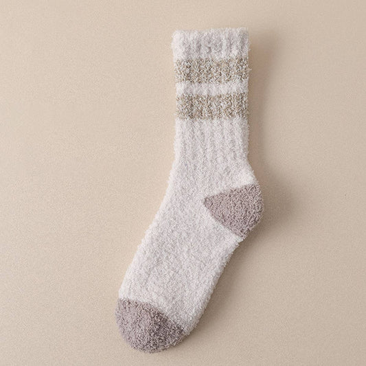 AUTUMN AND WINTER MID-LENGTH THICK FLEECE SOCKS_CWMS0772