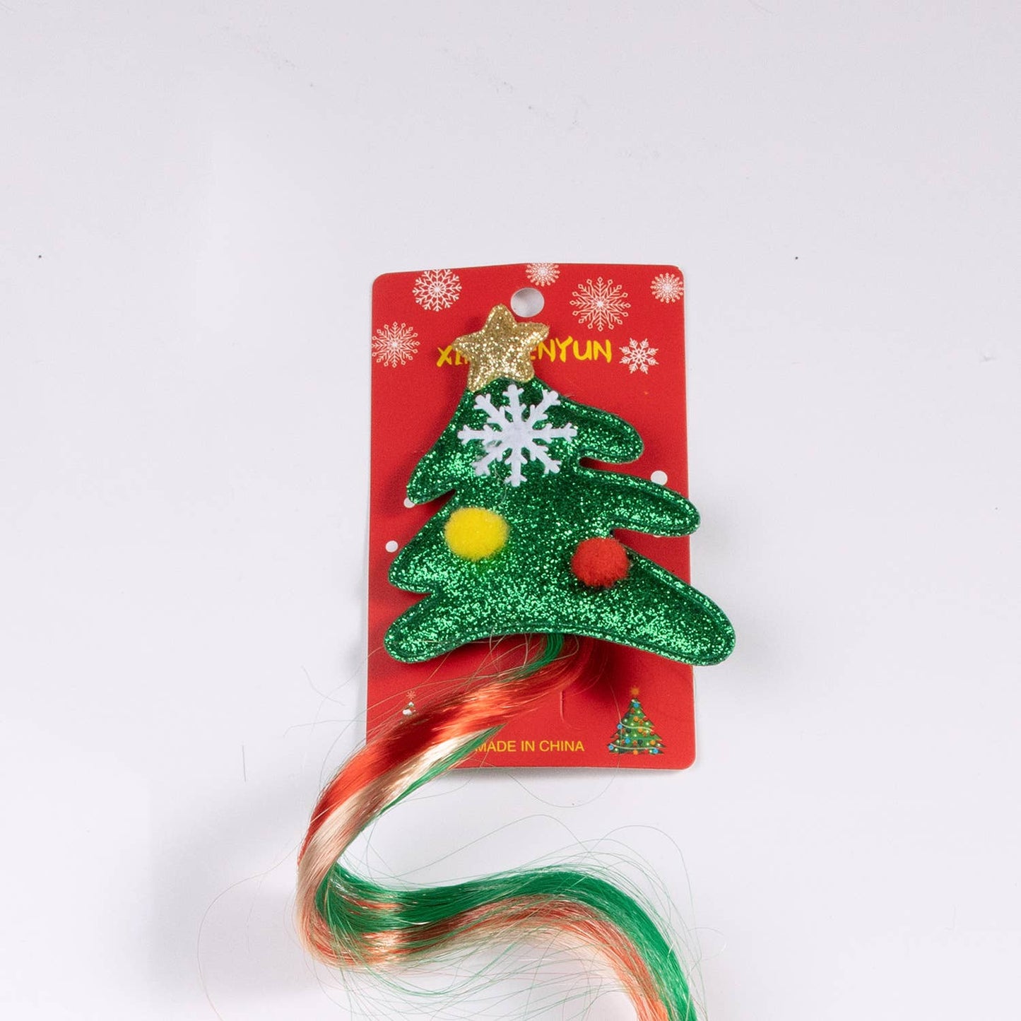 CHRISTMAS WIG SANTA CLAUS CHRISTMAS TREE BOW