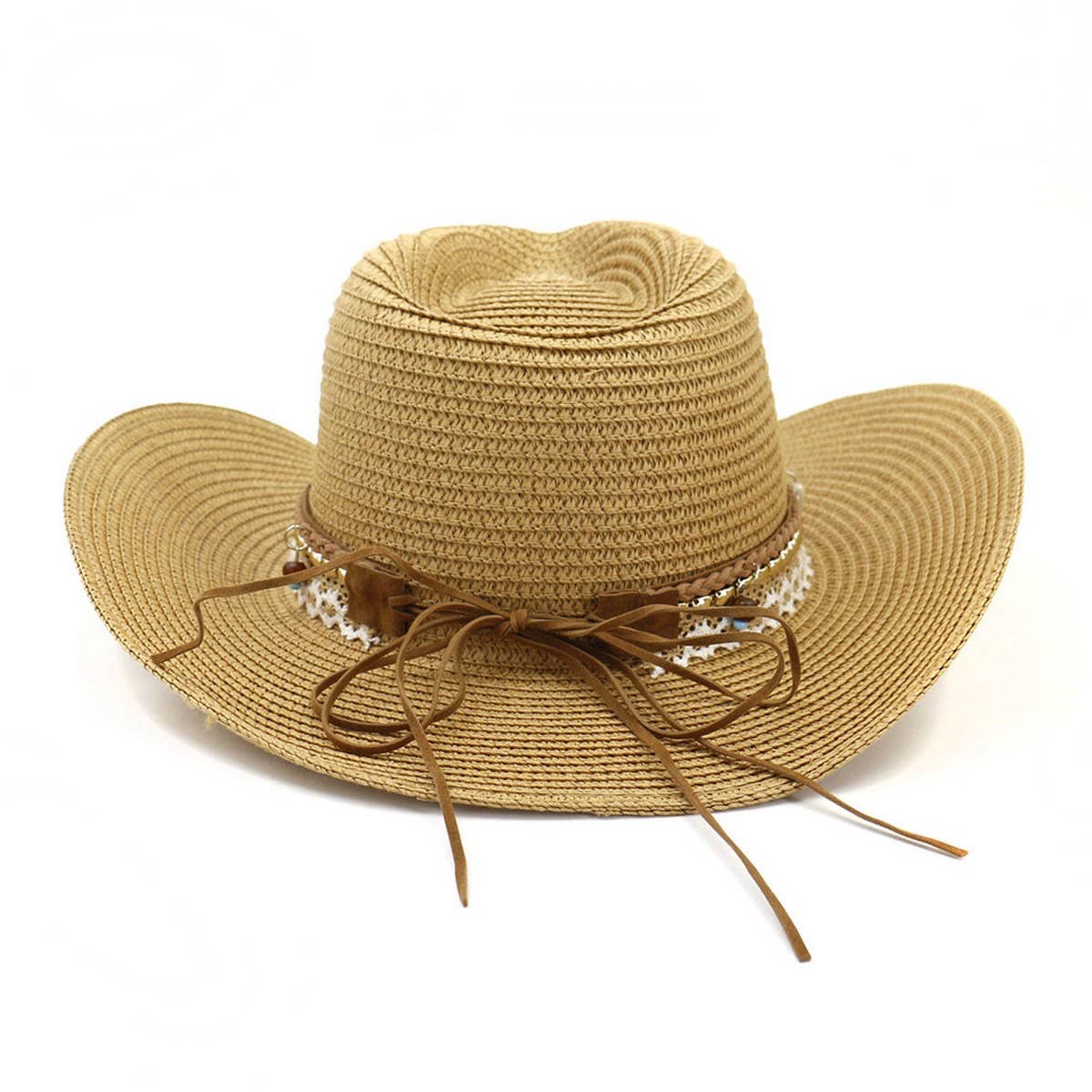 Western Cowboy Straw Hat Beach Sun Protection_CWAH1253