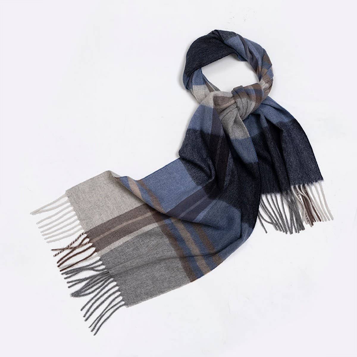 100% Wool Plaid Scarf ??Soft Reversible Wrap_CWASC2348