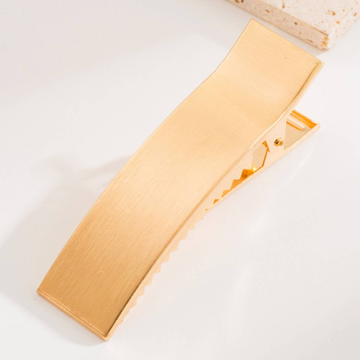 Minimalist Geometric Metal Hair Clip for Women