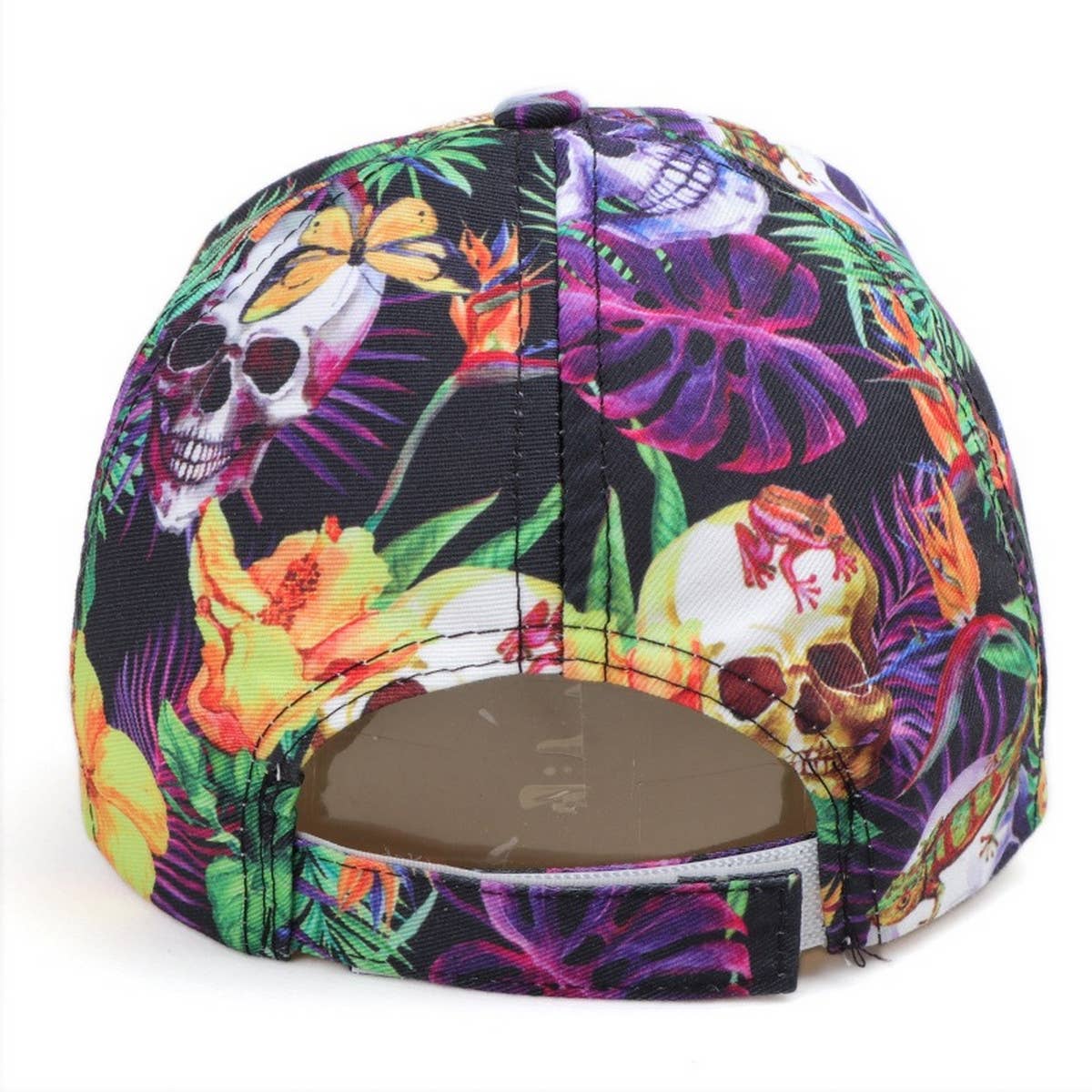 Skull Leaf Print Graffiti Baseball Cap - Sun Hat CWAH1549