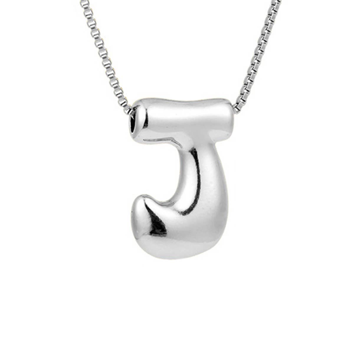 Hip Hop 26 Letters Pendant Necklace - Silver Chain