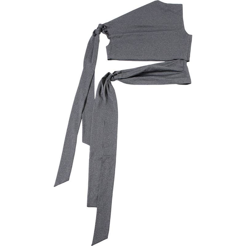 Fashion Off-Shoulder Sexy Tie Waist Crop Top