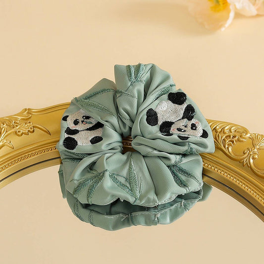 Panda Embroidered Hair Tie for & Traditional Wear_CWAHA5414