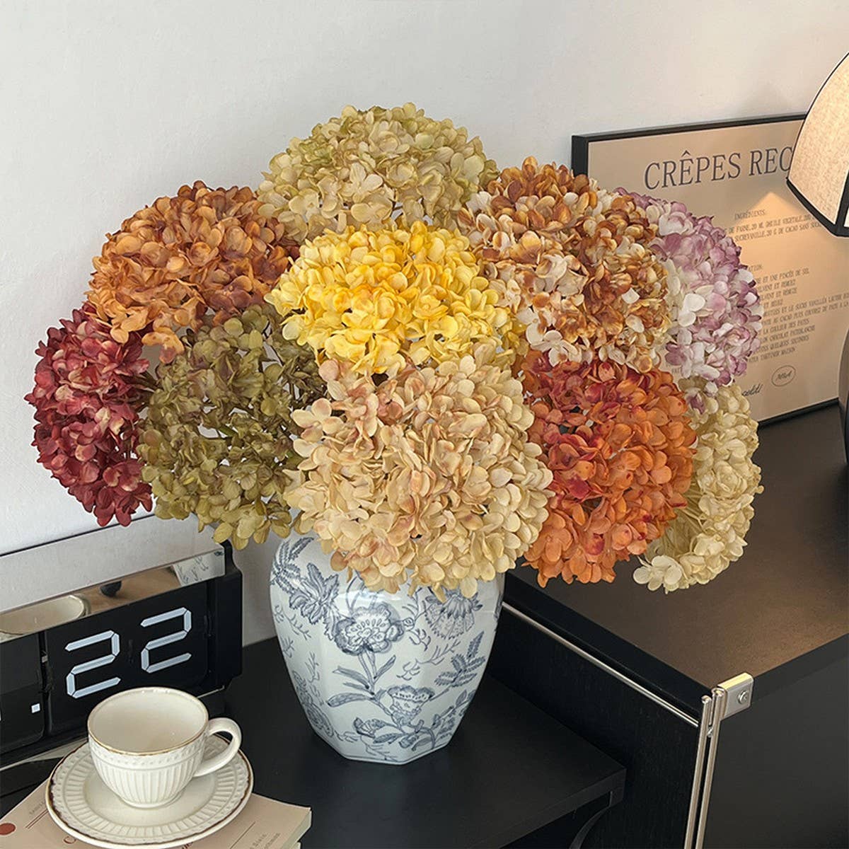 Autumn Vintage Single Stem Burnt Edge Hydrangea_CWMM6480