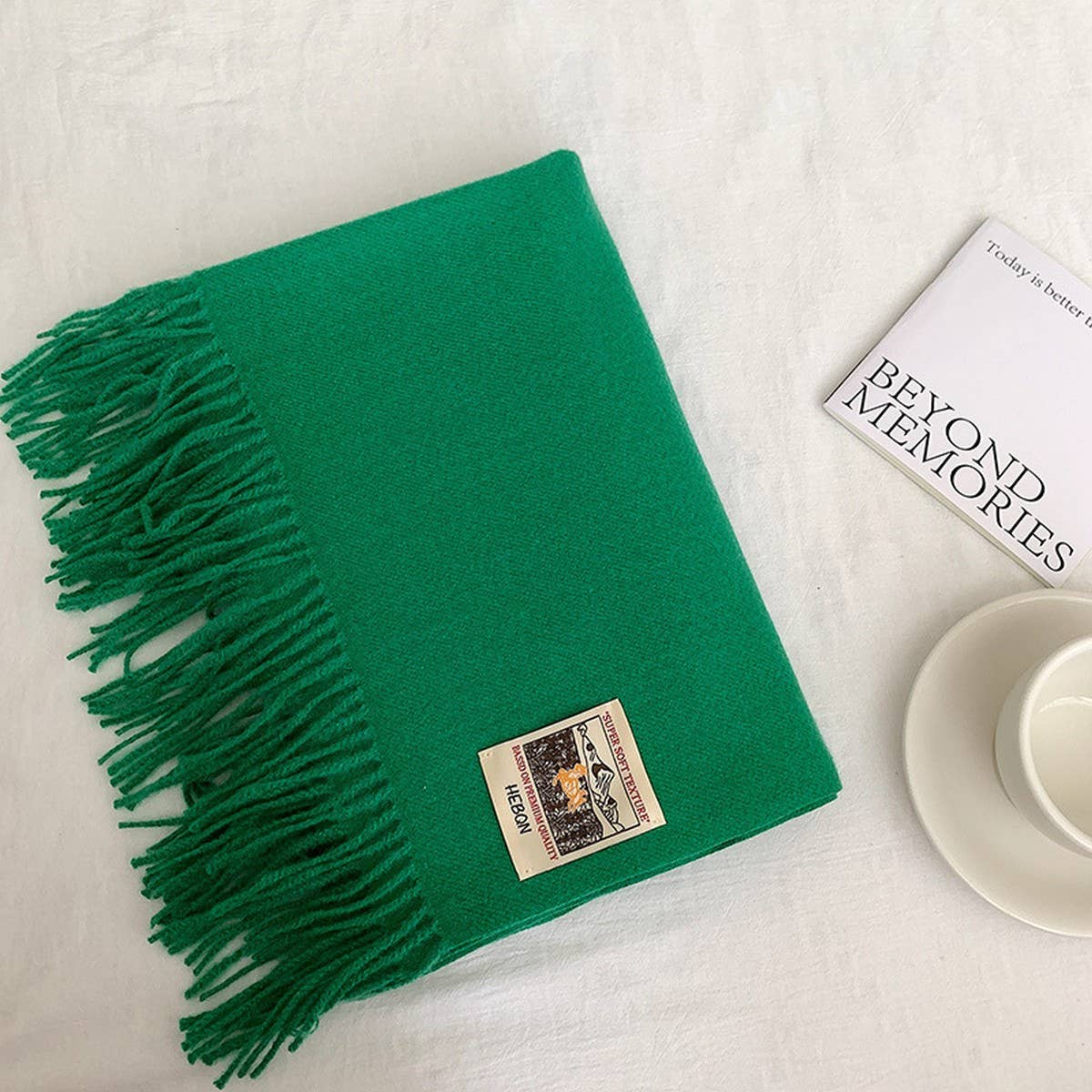 Solid Color Faux Cashmere Scarf -Winter Wrap_CWASC2303