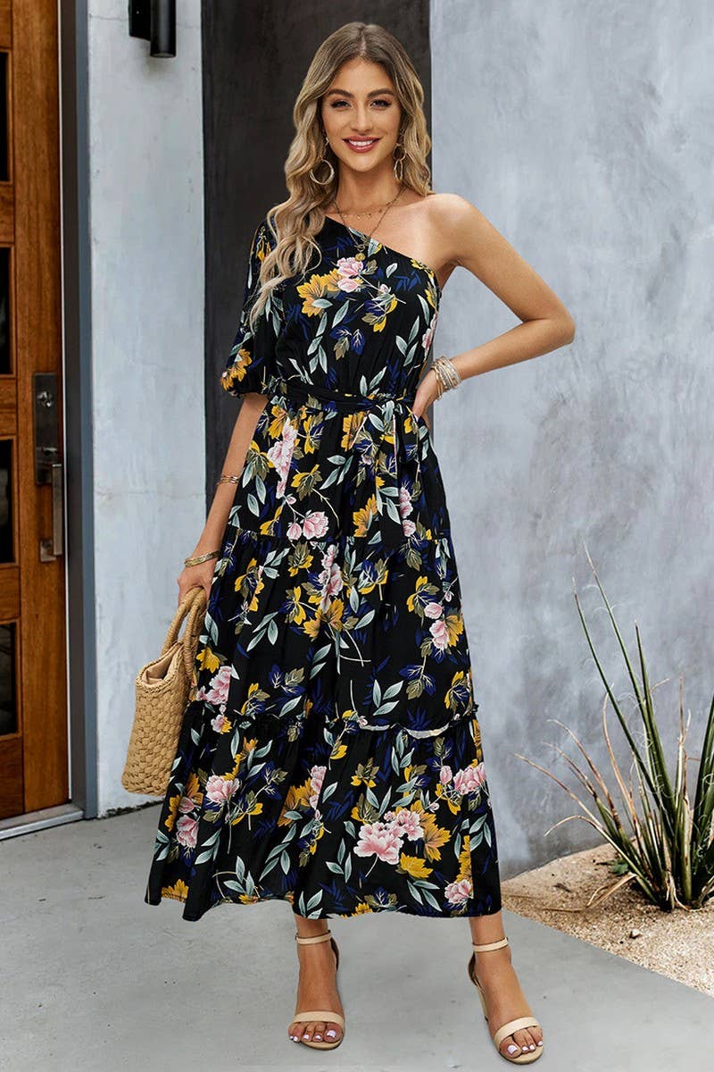 CWDMD4609_SUMMER ELEGANT ONE-SHOULDER MAXI DRESS