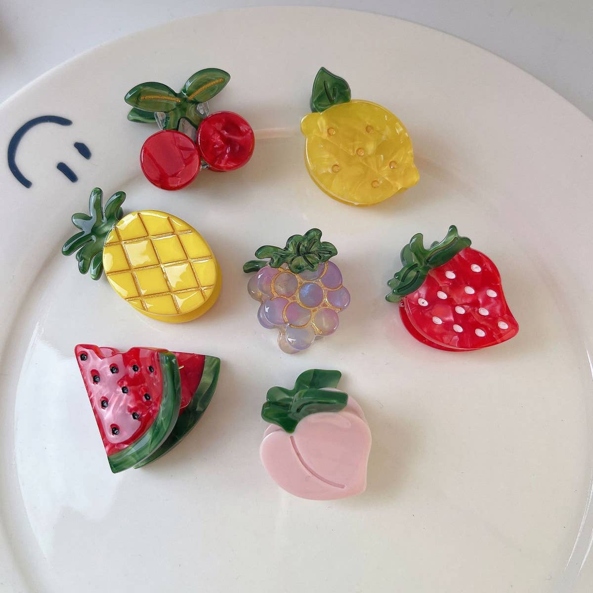 Mini Fruit Hair Claws, Strawberry & Lemon Clips_CWAHA1331