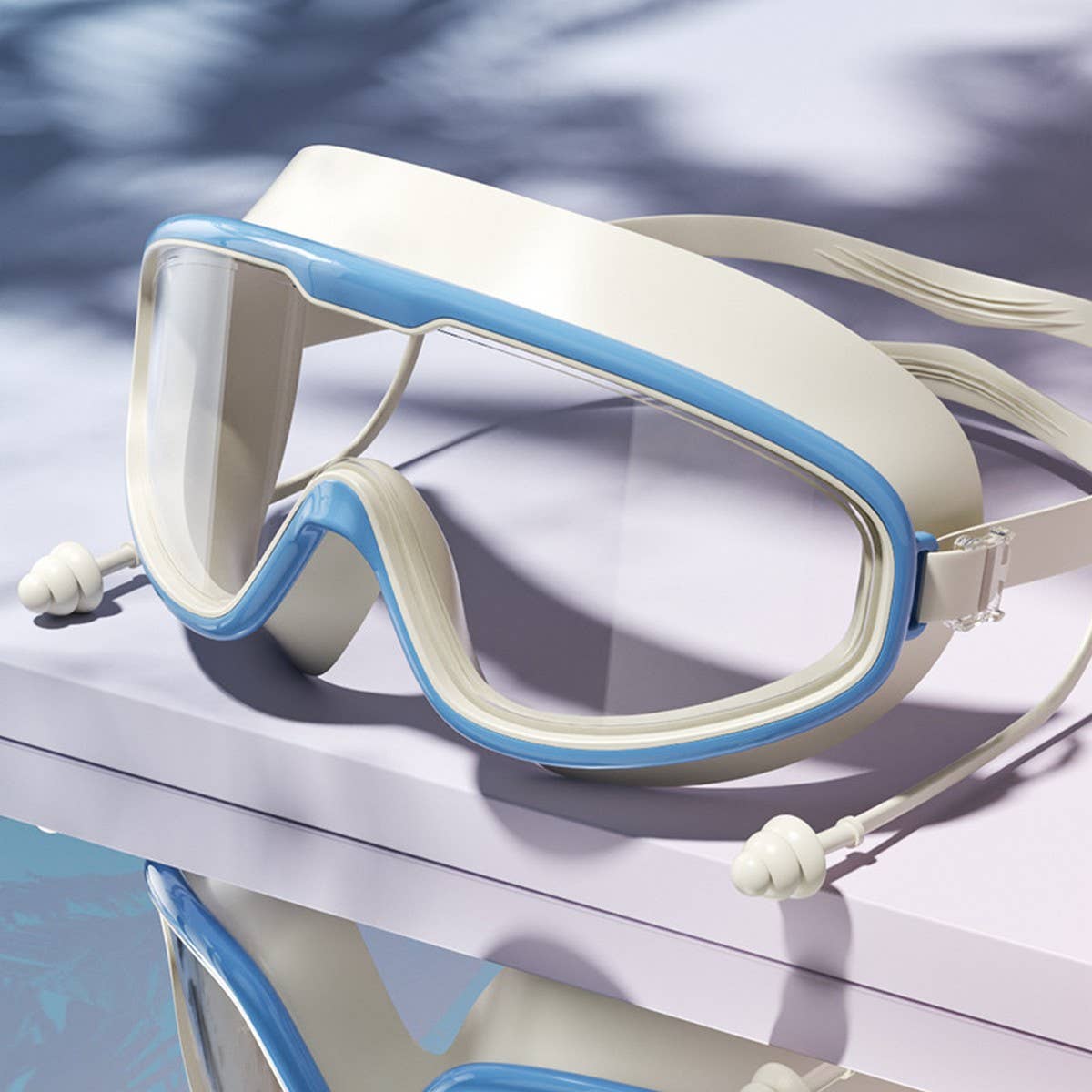 HD Anti-Fog Swim Goggles ? Large Frame for Adults