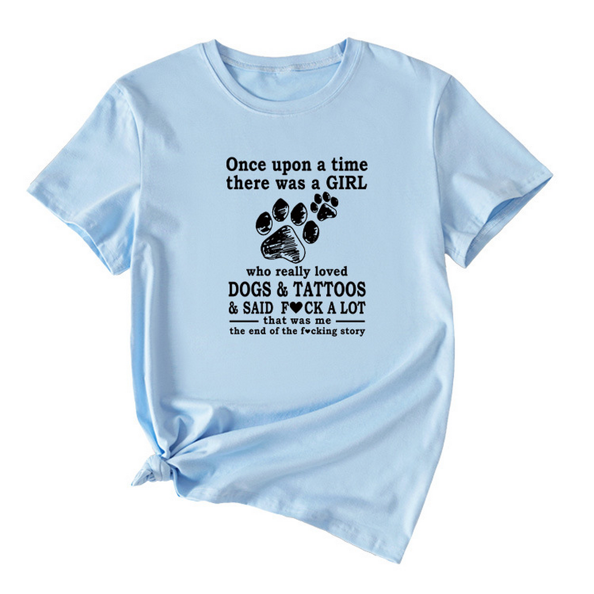 Women's Casual Tee ? Letter Graphic Print