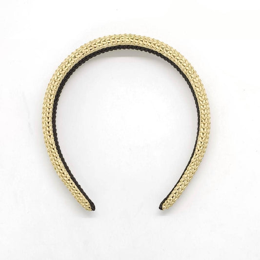 Boho Colorful PP Raffia Padded Crown Headband_CWAHA6324