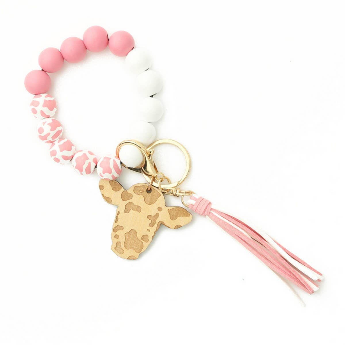 Cowboy Tassel Pendant with Cow Head Keychain