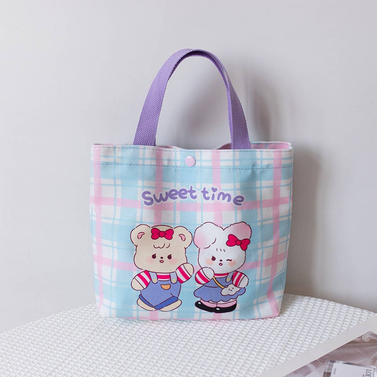 Cute Printed Lunch Tote Bag for Students & Office_CWAB5664