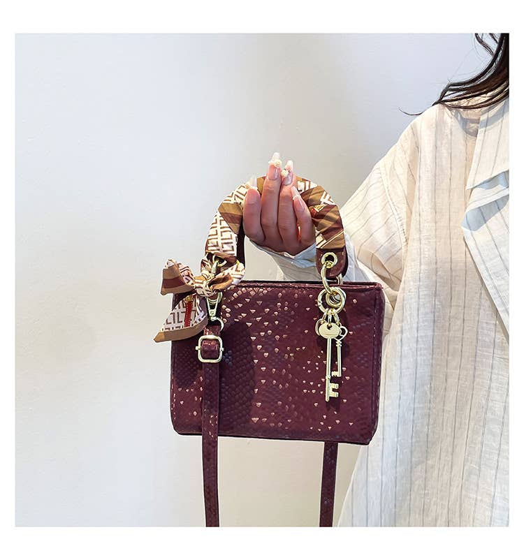 Retro handbag single-shoulder toffee bag