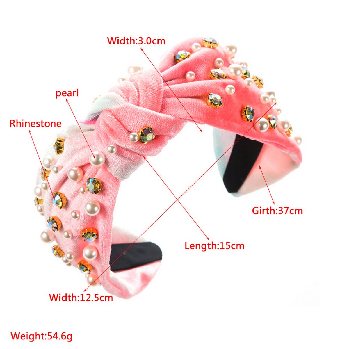 TIE-DYED CANDY-COLORED WIDE-BRIMMED HEADBAND