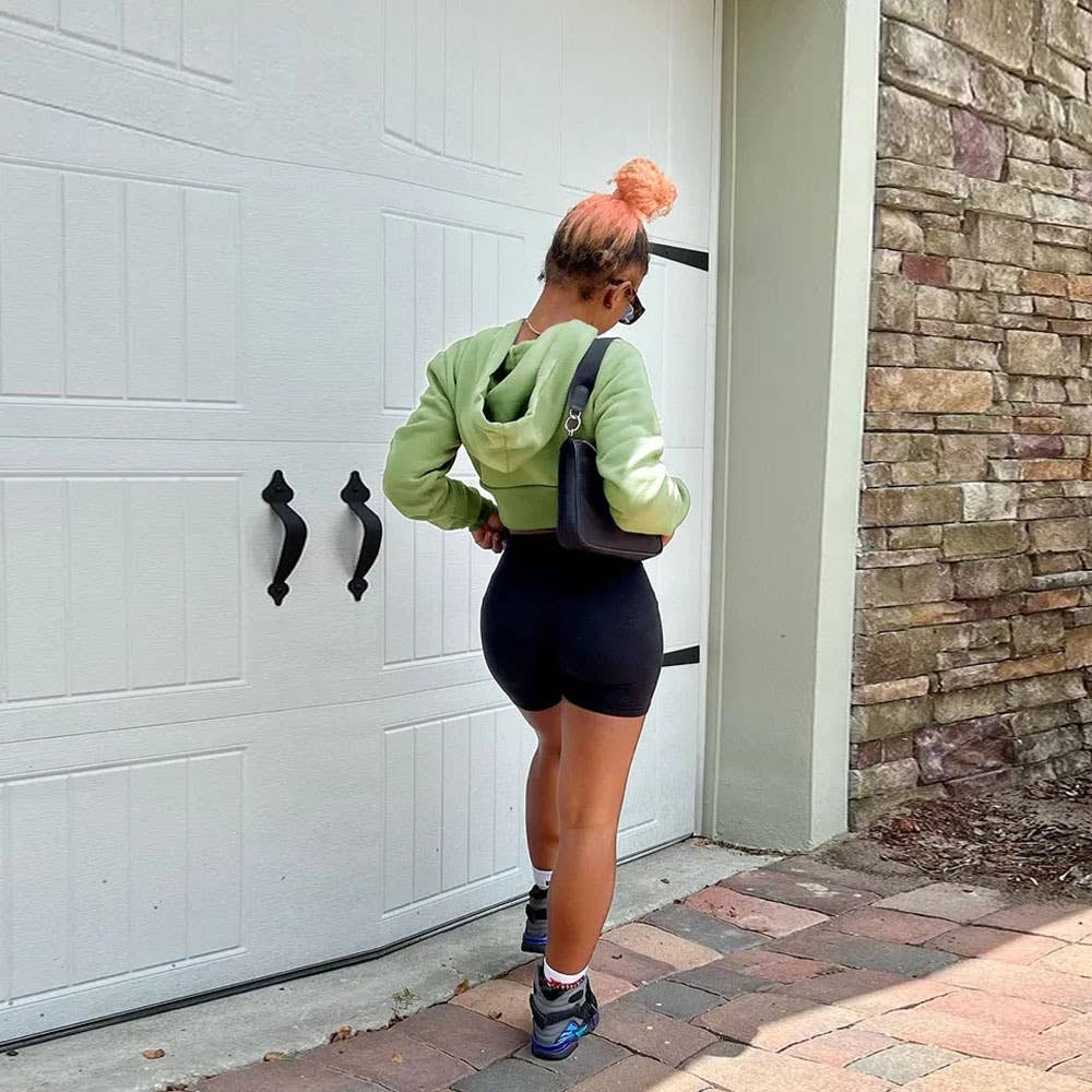 HOODED PATCHWORK ROW HOOK STREET CASUAL HOODIE