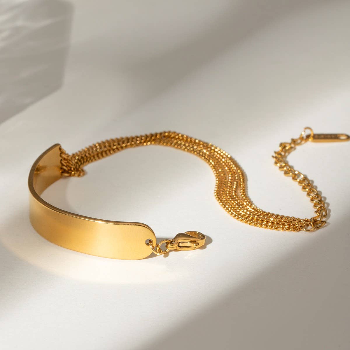 18K Gold Five-Layer Chain Bracelet, No Fade_CWAJE4707