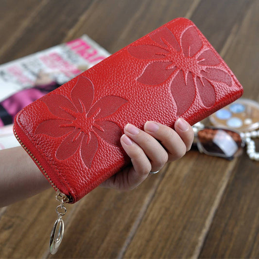 TOP LAYER COWHIDE LADIES GENUINE LEATHER WALLET_CWAB3712