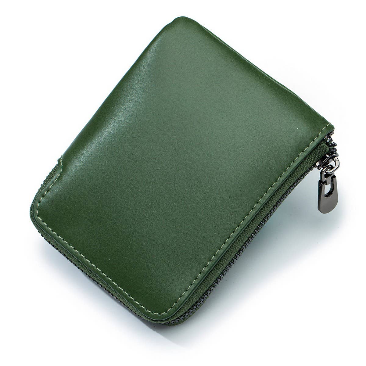 SHORT LEATHER SHORT RETRO ZIPPER ULTRATHIN CARD BAG_CWAB3874