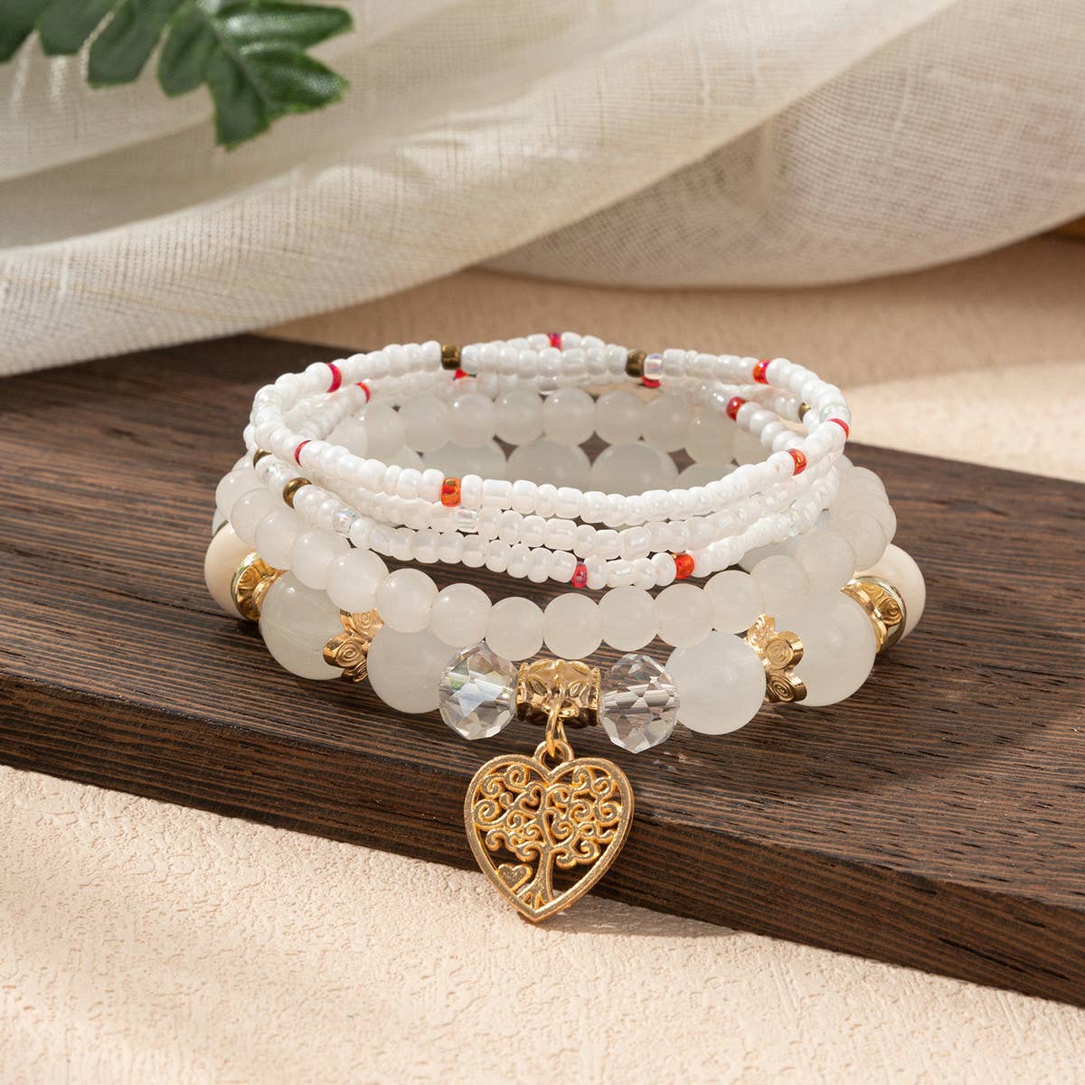 CRYSTAL MULTI-LAYER BEADED FASHION BRACELET