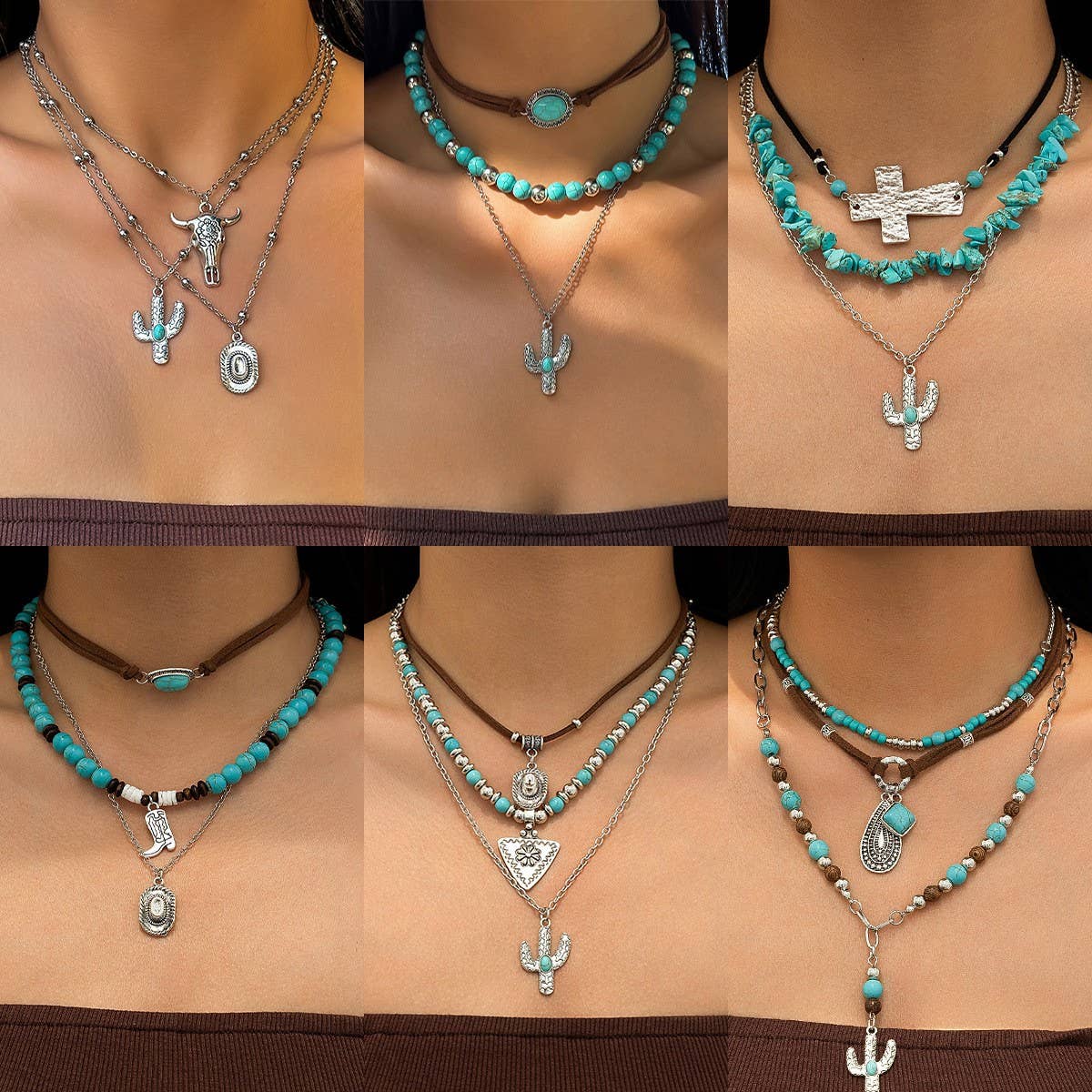NEW FASHION PERSONALITY ETHNIC STYLE NECKLACE