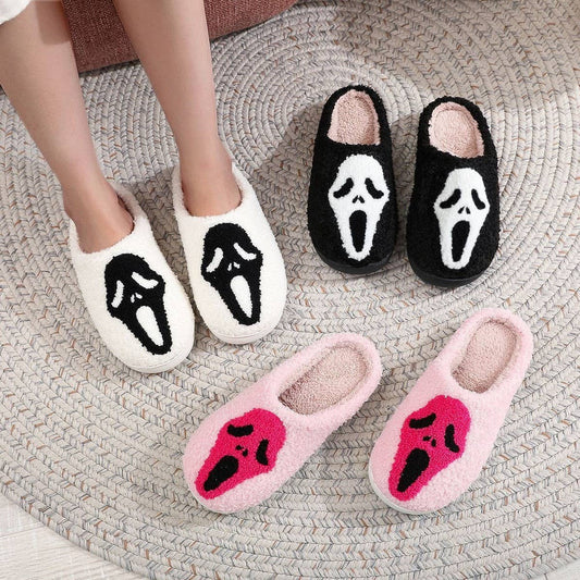 NEW HALLOWEEN GHOST FACE COTTON SLIPPERS