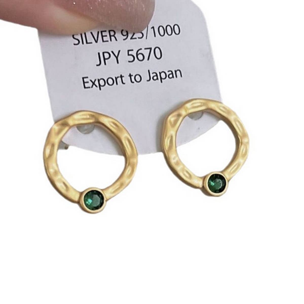 SIMPLE ZIRCON GEOMETRIC CIRCLE STUD EARRINGS_CWAJE1324