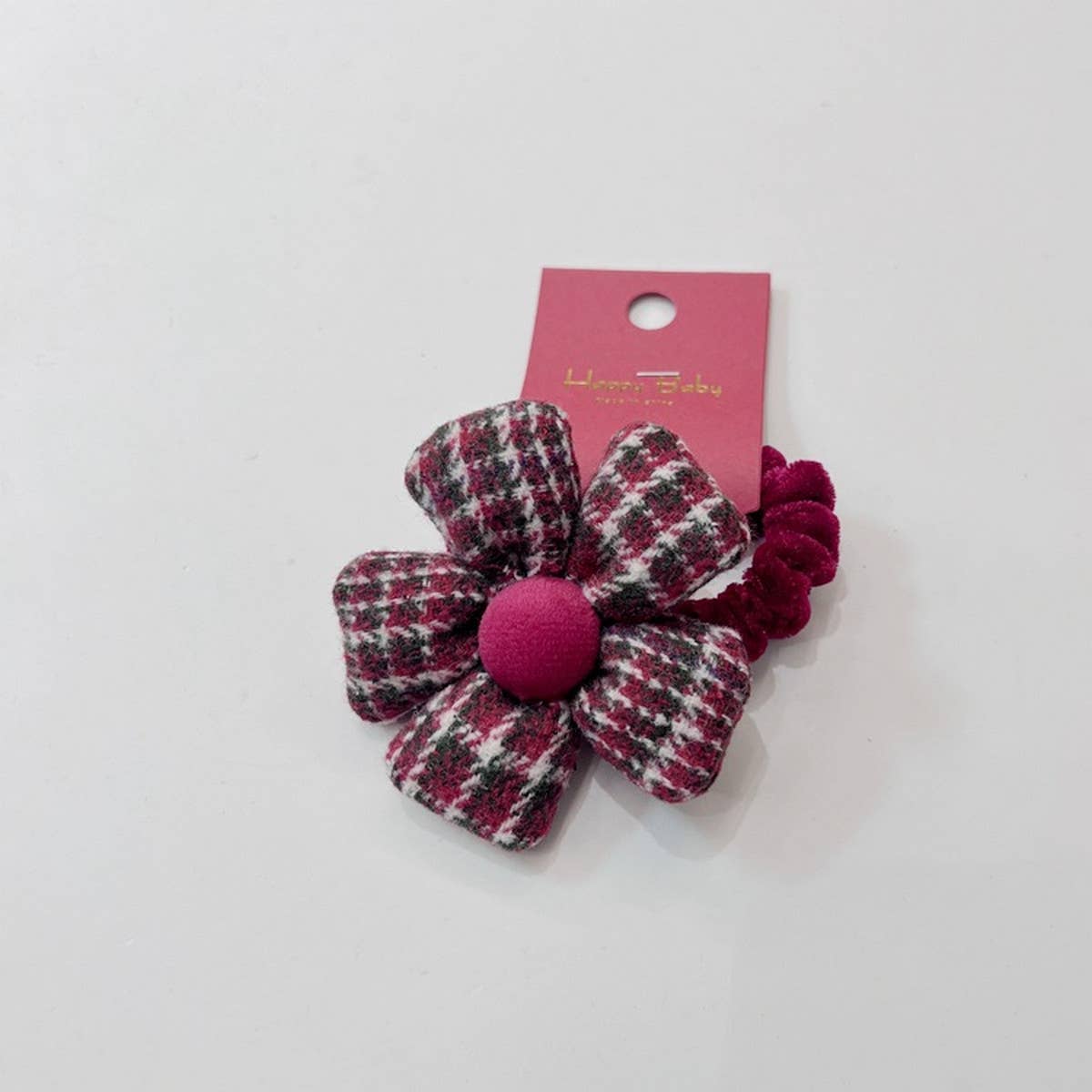 NEW RED BIG FLOWER BOW HAIR TIE