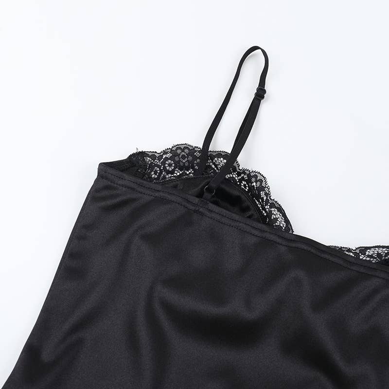 Sexy Lace-Panel Backless Tank Top