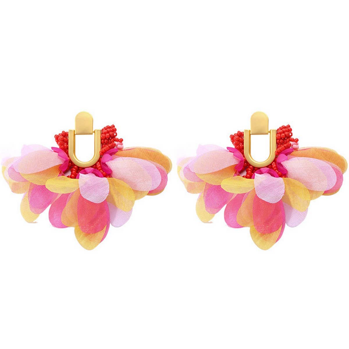 U-Shaped Beaded Tassel Earrings ? Dopamine Style