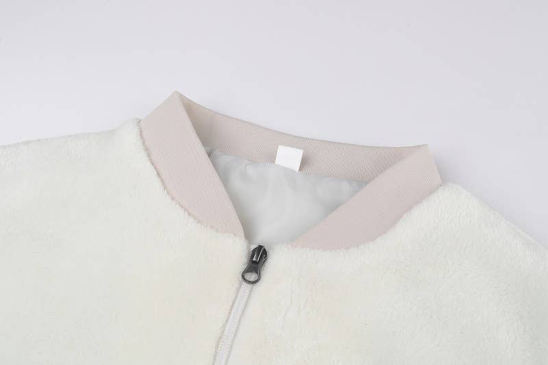 Stand-up collar embroidered baseball jacket