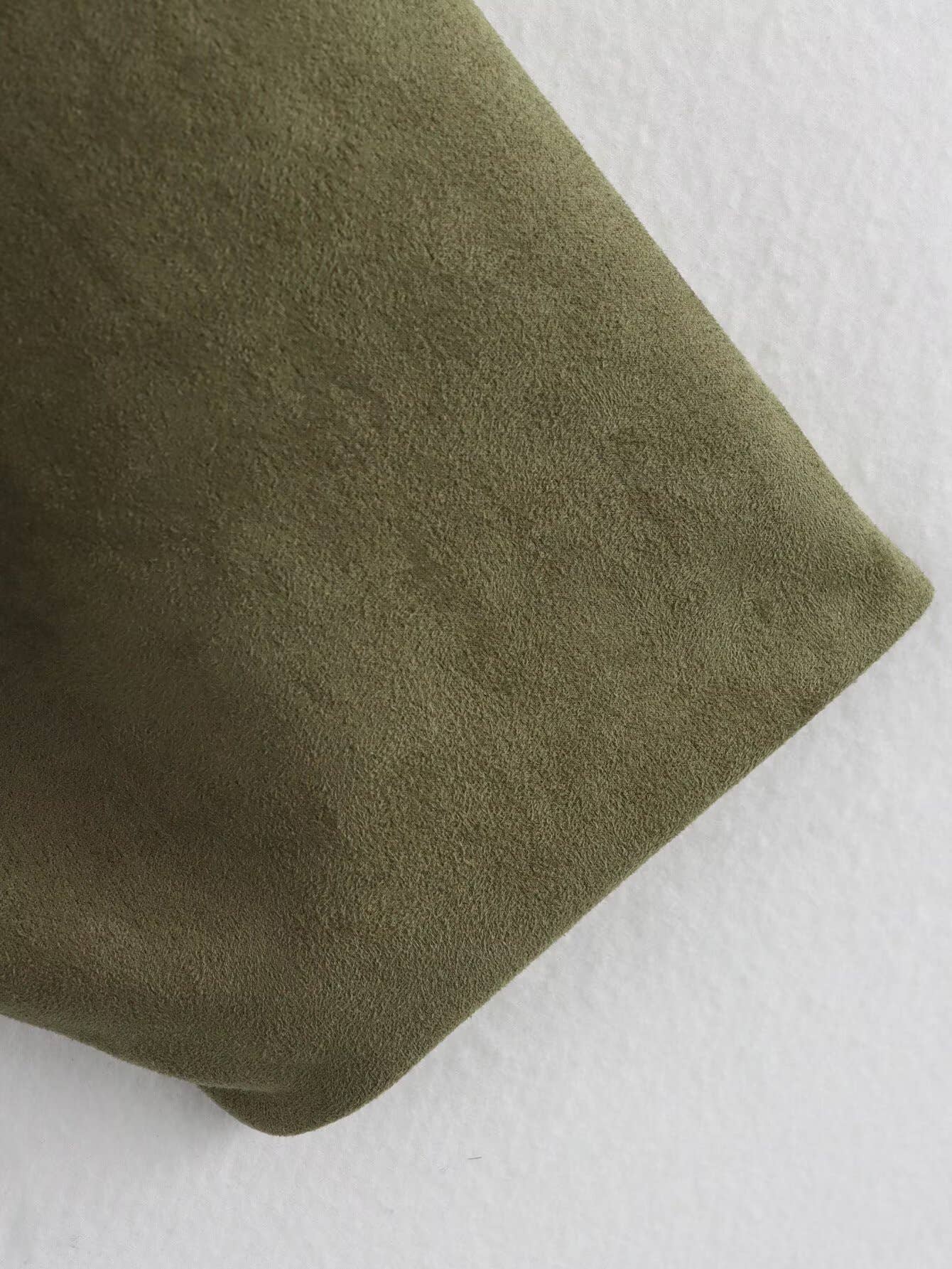 Lapel suede textured baseball jacket