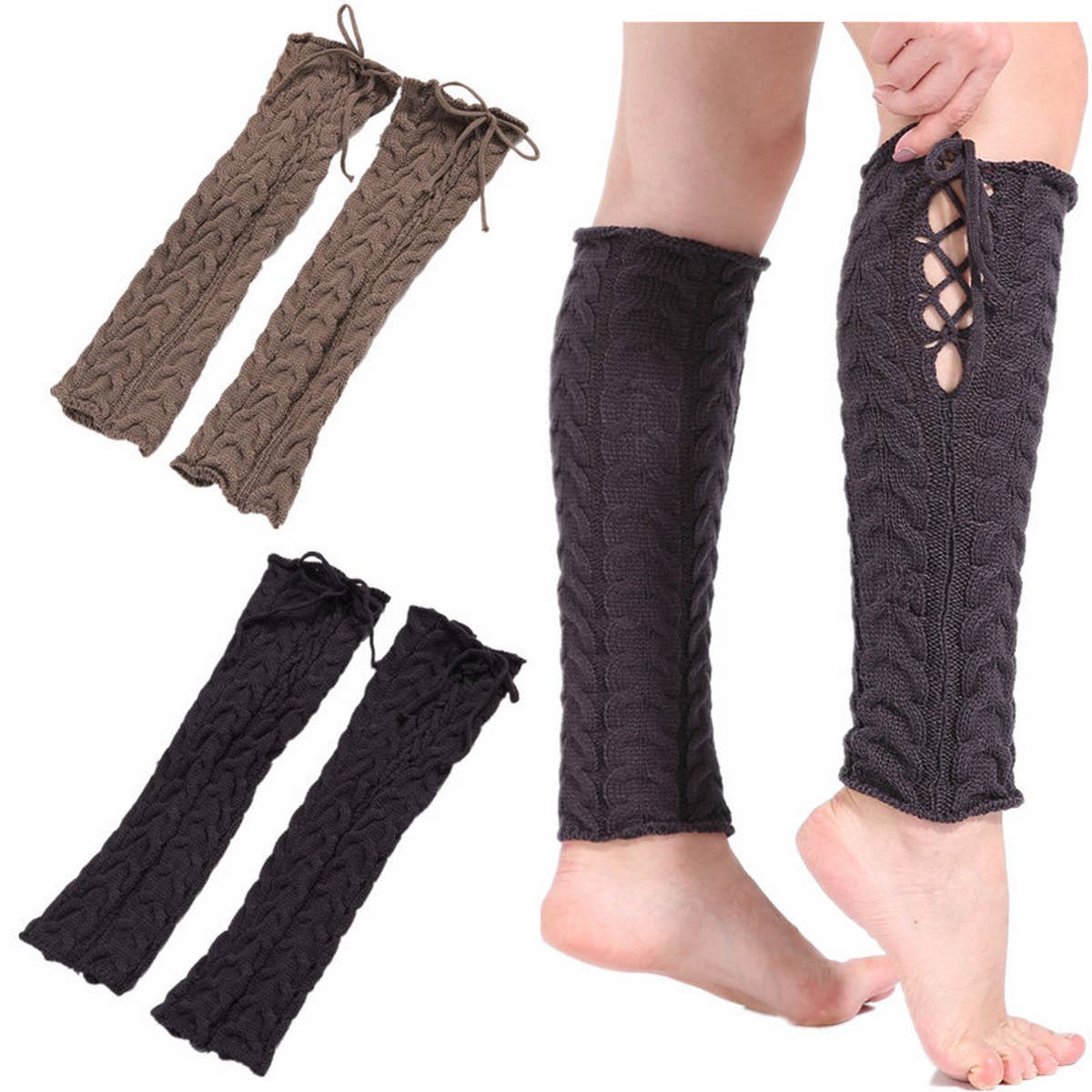 LEG WARMERS WITH LEG WRAPS AND LEG WRAPS
