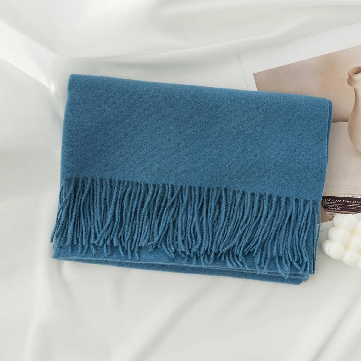 Cozy Solid Color Winter Scarf with  for Women