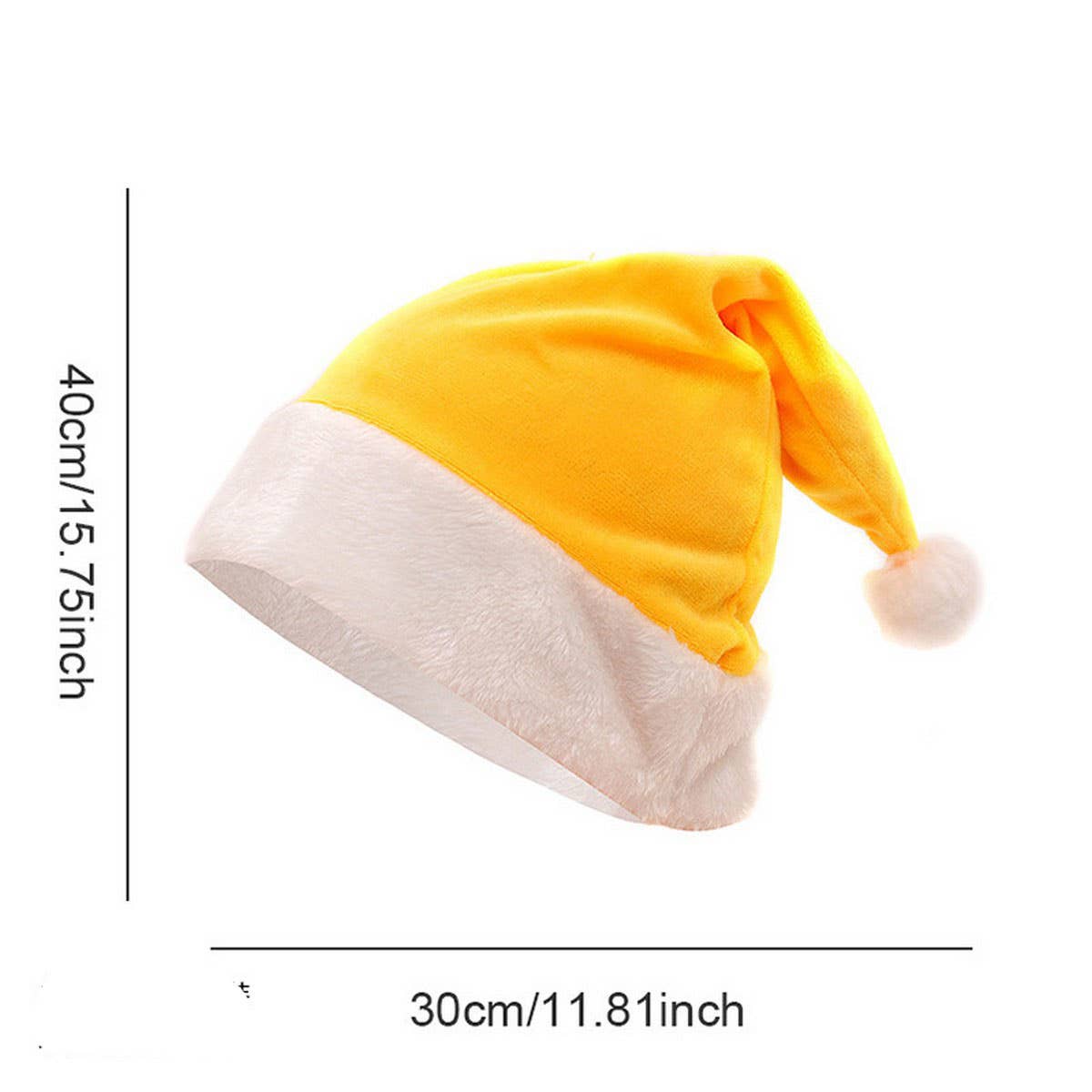 CWAH04591_SOFT CRYSTAL FABRIC SANTA HAT FOR CHRISTMAS PARTY