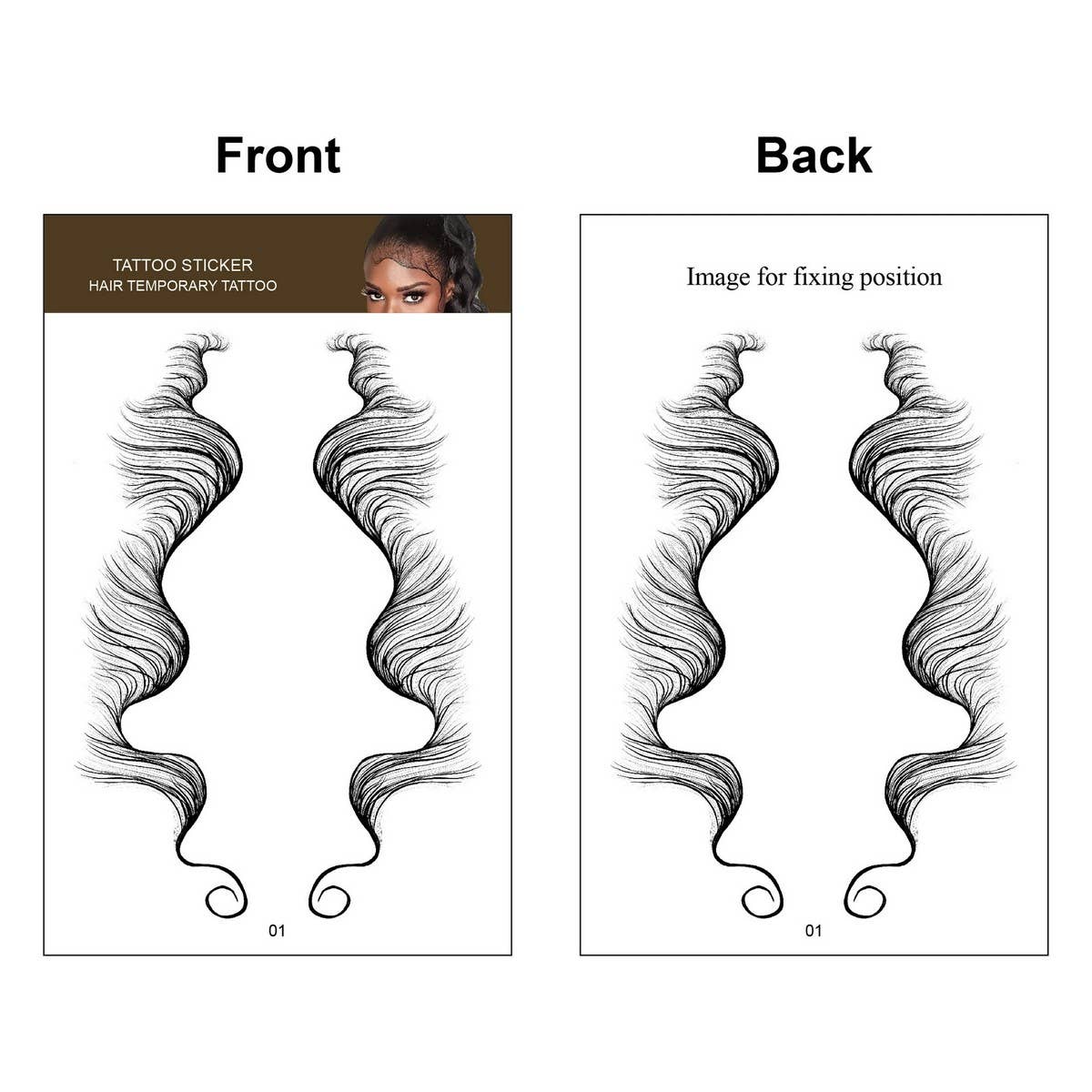 Hairline Edge Tattoo Stickers for Bangs Look